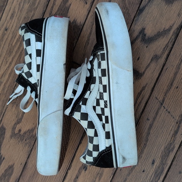 Vans Black & White Checkerboard Old Skool Sneakers - Picture 5 of 7